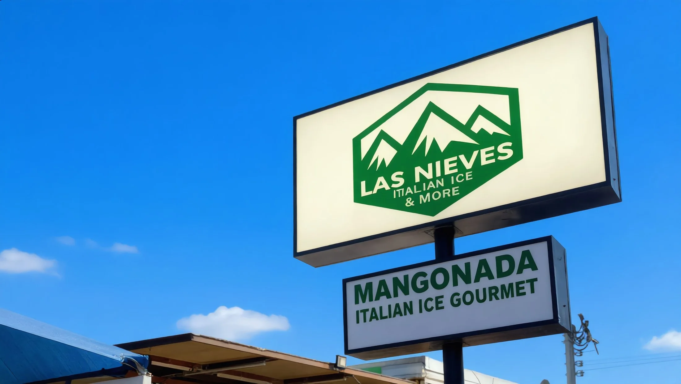 The Las Nieves road sign — Mangonada, Italian Ice Gourmet
